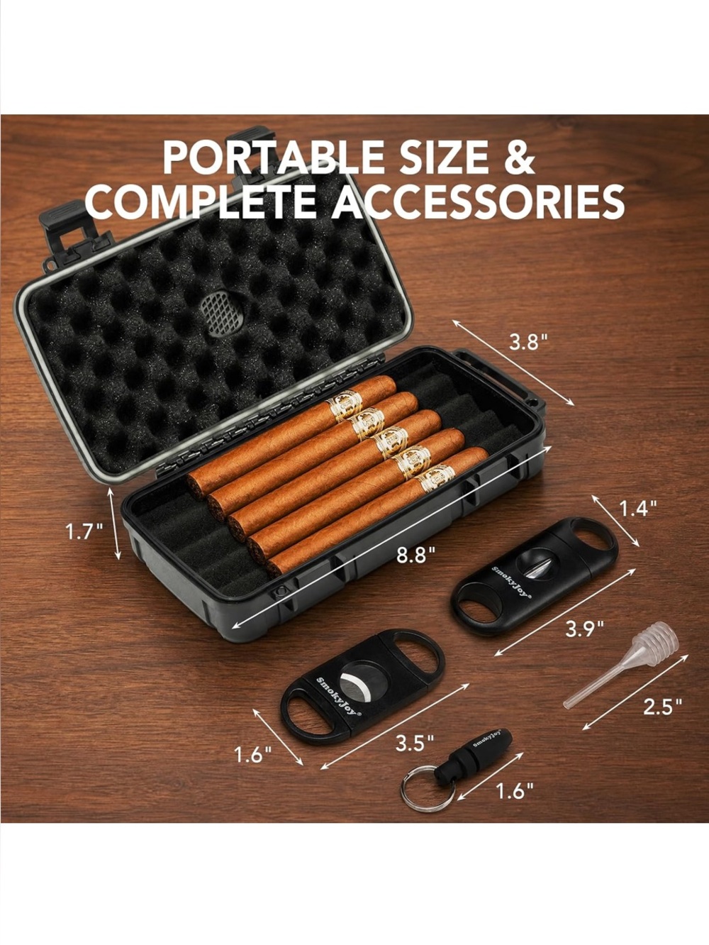 Travel Humidor Set: 4-5 Cigars - Picture 3 of 7